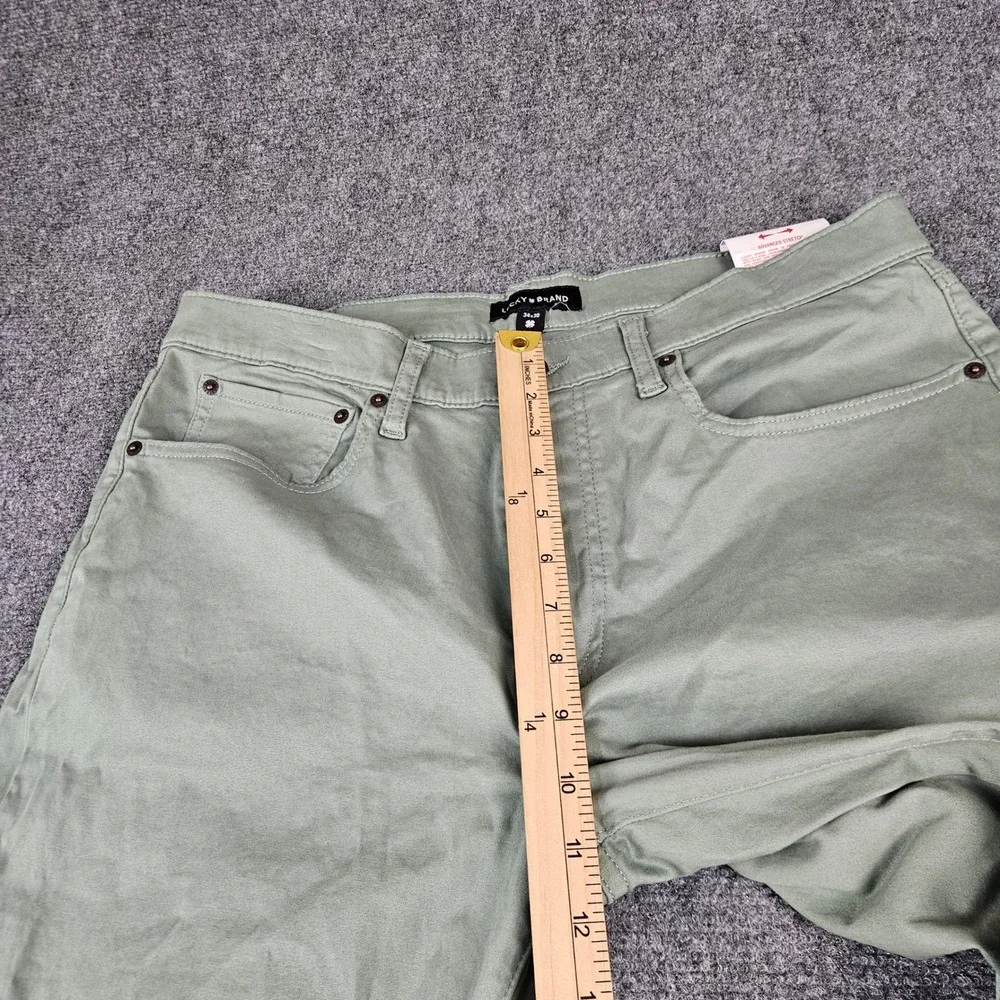 $99 Lucky Brand 223 Straight Leg Pants Mens 34x30 Green Casual Chino Trousers